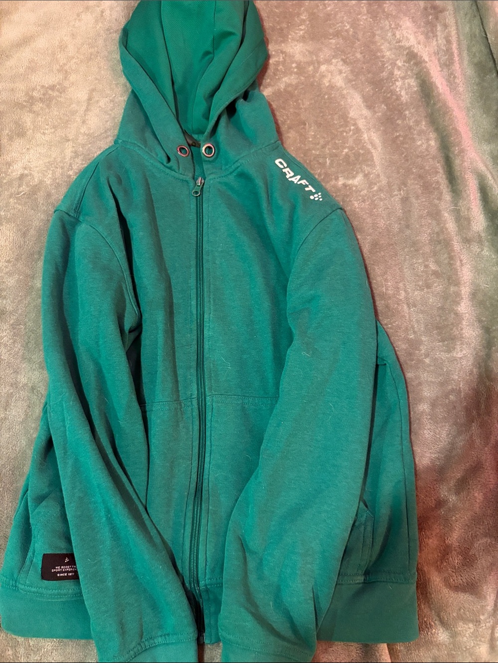 Craft Green Women's Full-Zip Hoodie. Size small.